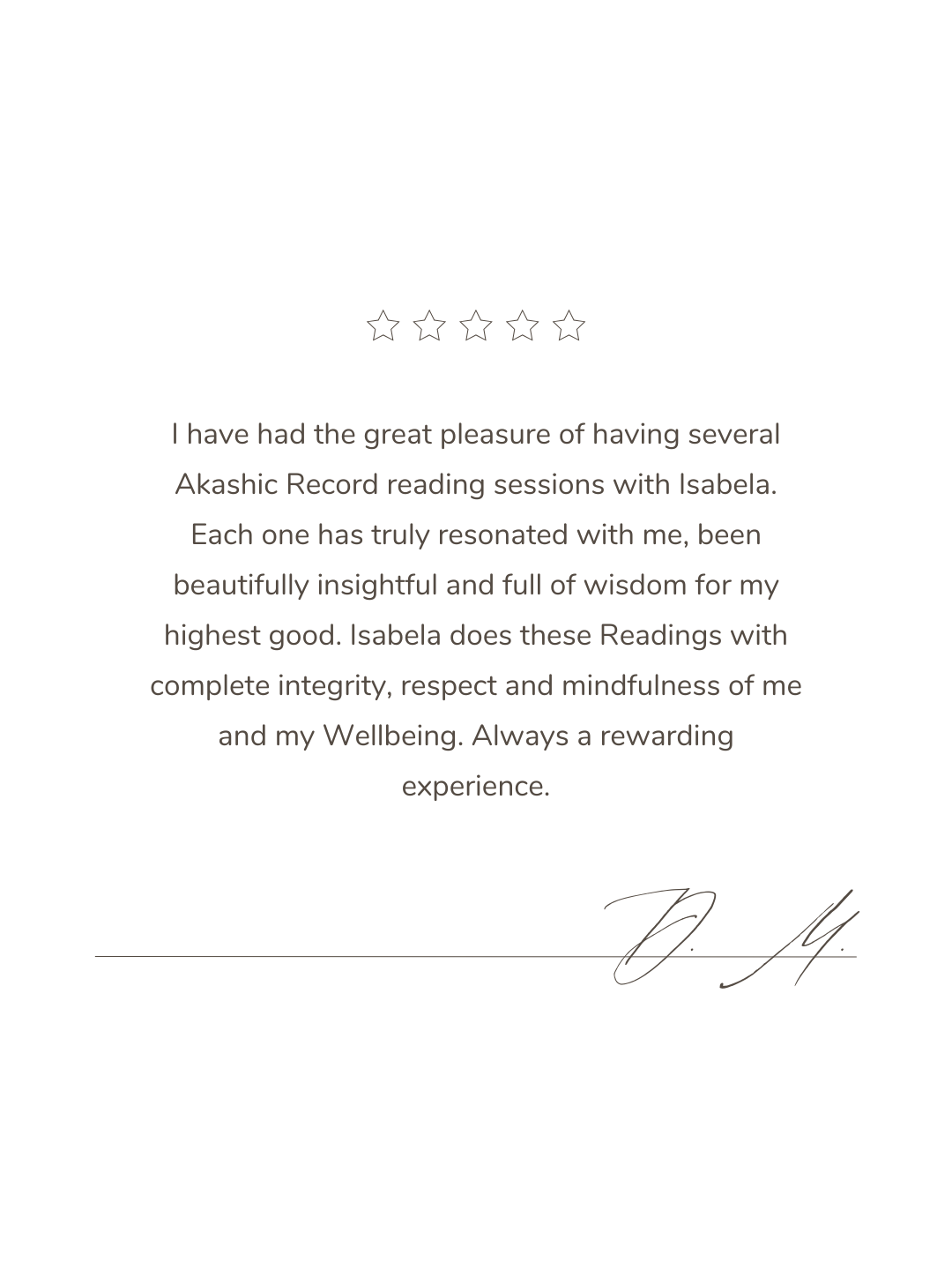 Client testimonial — D.M.