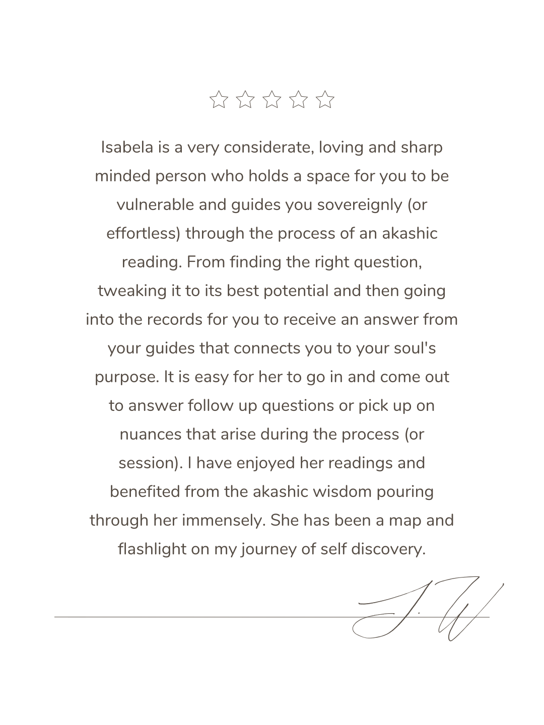 Client testimonial — S.W.